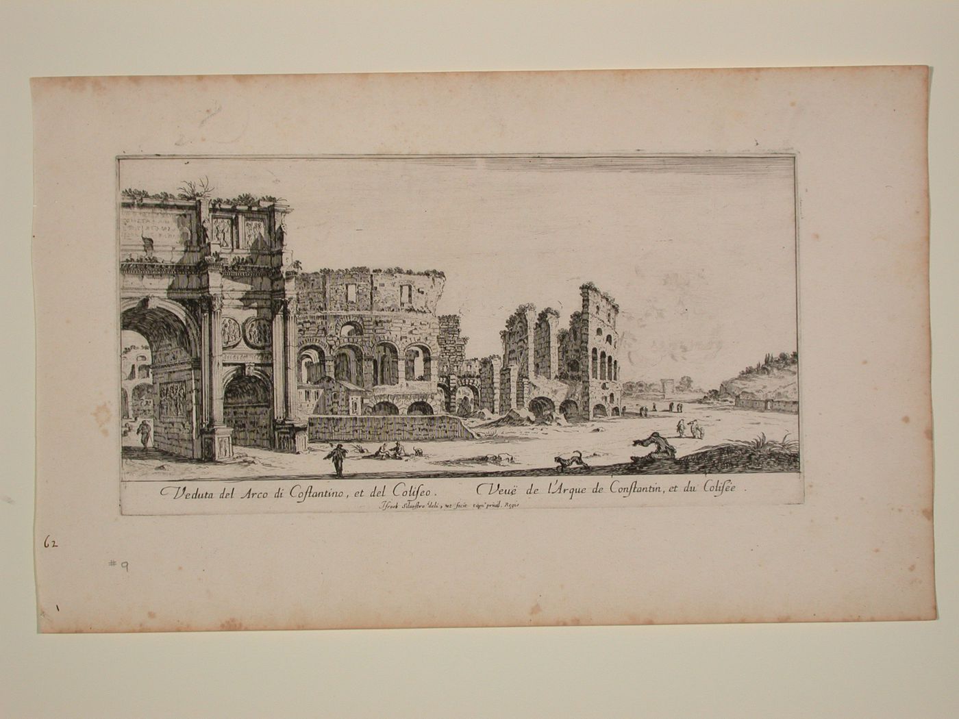 A view of the Arch of Constantine and of the Colosseum, Rome