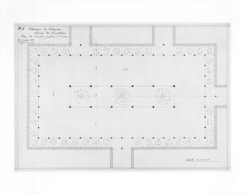 Plan for the proposed winter garden at the Château de Ciergnon
