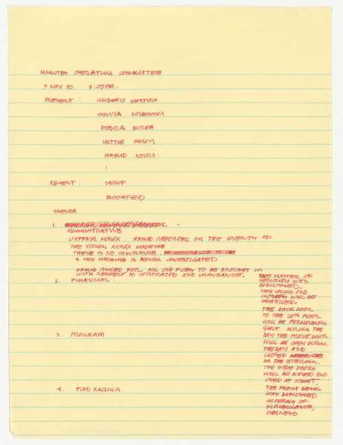 Draft minutes of meeting of the Operating Committee