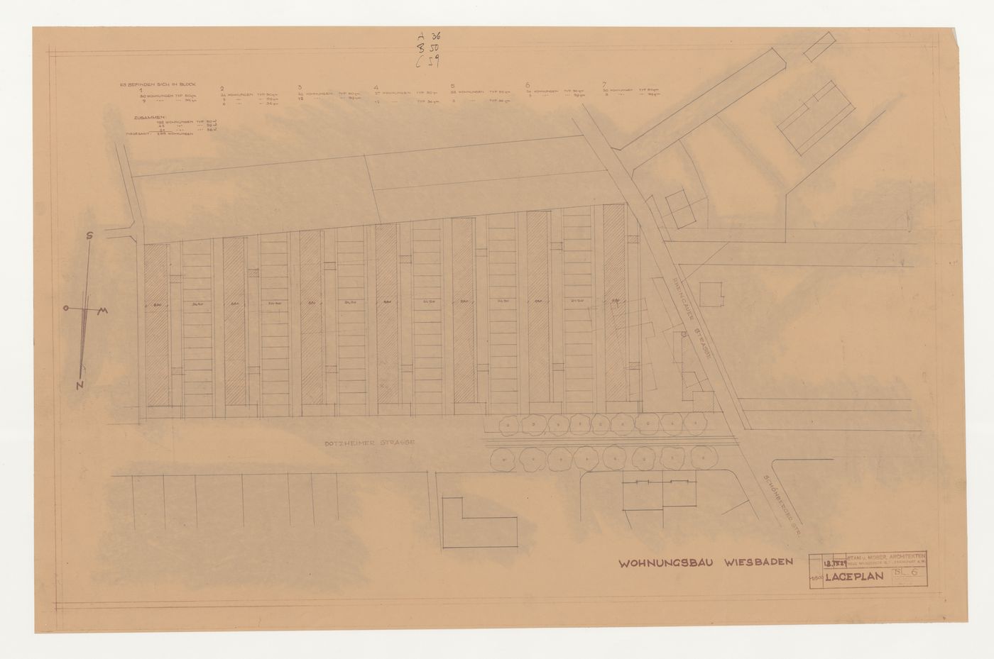 Site plan for a housing estate, Wiesbaden, Germany