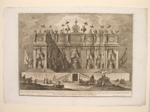 Etching of Posi's design for the "seconda macchina" of 1769