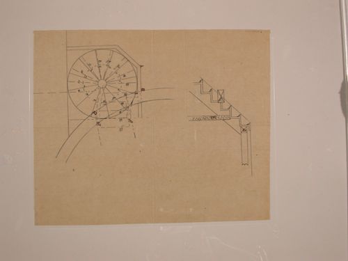 Drawings relating to Chateau de Lanchneil (?) - stair details