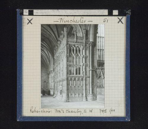 View to west of Fox's chantry in retrochoir of Winchester Cathedral, Winchester, Hampshire, England