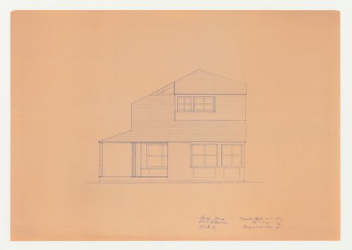 West elevation for the Hanks-Paré Residence, Tuxedo Park, New York