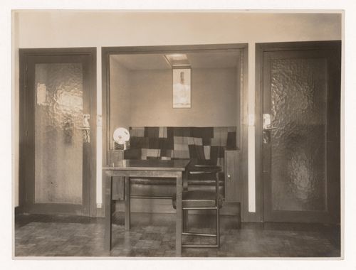 Interior view of Mallet-Stevens agency, showing architect's office, Mallet-Stevens road in the 16th arrondissement, Paris, France