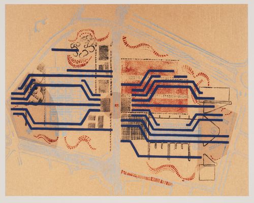 Parc de la Villette, Paris, France: photograph of a site plan