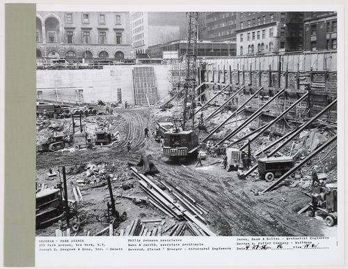 Seagram building under construction, 375 Park avenue, New York, N.Y., north-west view