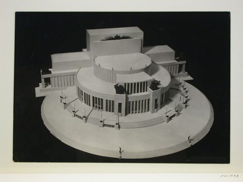Photograph of a model for a Red Army Theater, Moscow