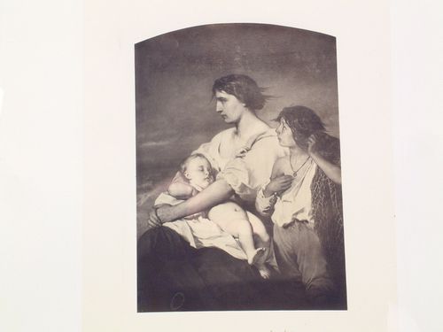 Photograph of the painting "The Sailor's Widow", Catherine's Palace, Tsarskoye Selo (now Pushkin), Russia