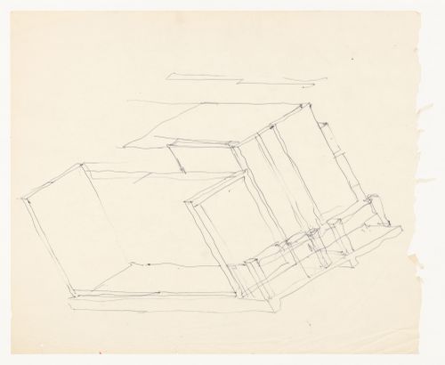 Sketch axonometric for House VI, Cornwall, Connecticut