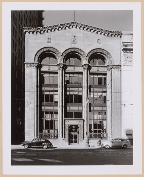View of the principal façade of the Security Trust Company building, Detroit, Michigan