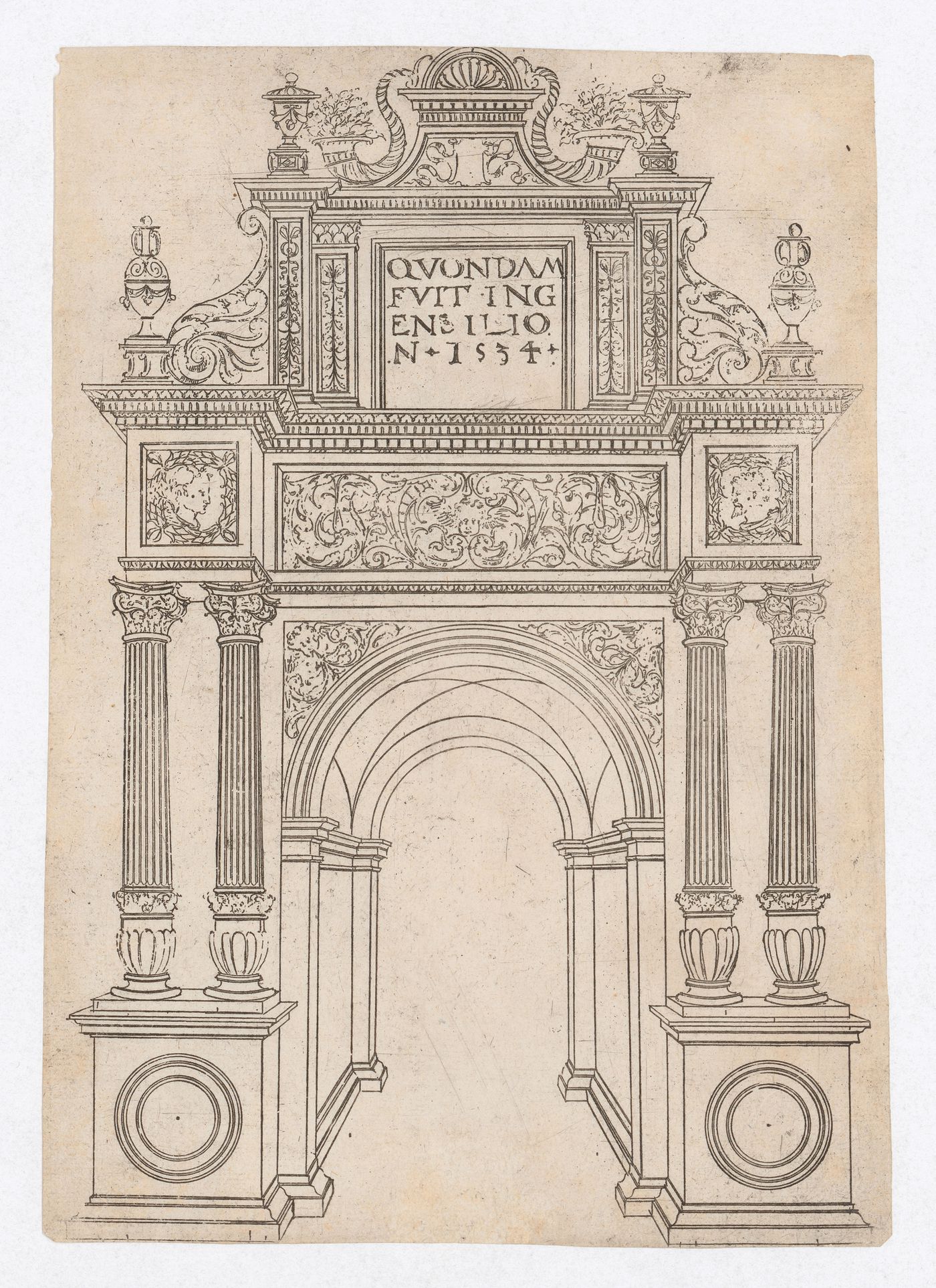 Design for a triumphal arch