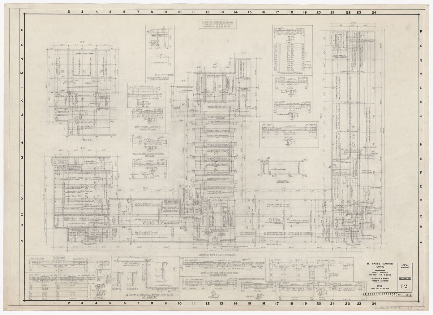 Plan pour Saint-Basil's Seminary, Toronto, Ontario