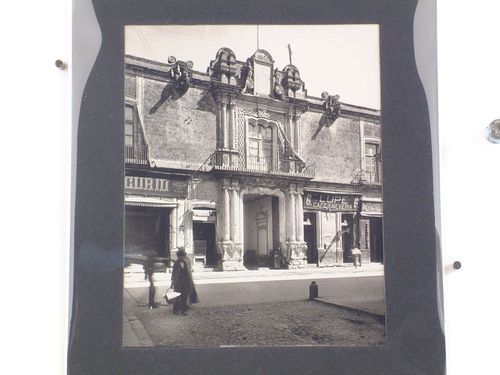 View of the portal of the Palacio de los condes de Santiago de Calimaya, Mexico City, Mexico
