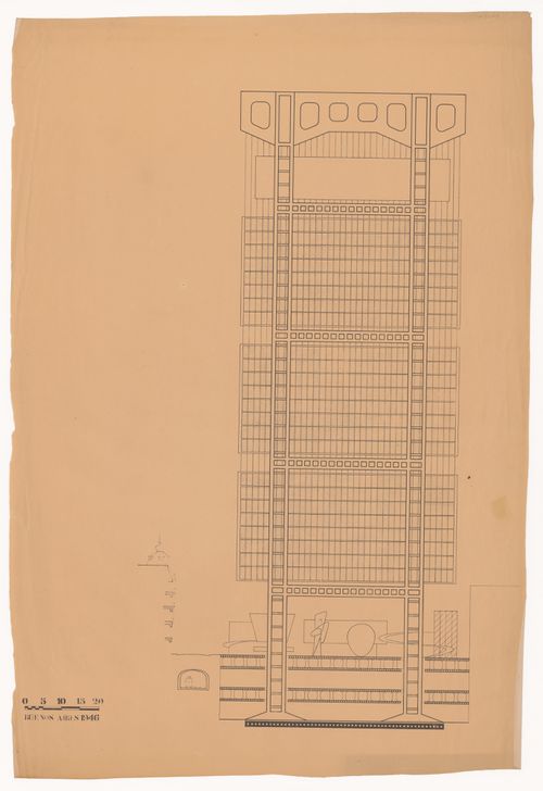 Elevation for Edificio suspendido de oficinas