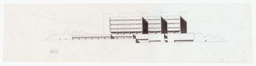 West elevation for Memorial University of Newfoundland, Health Sciences Complex, St. Johns, Newfoundland