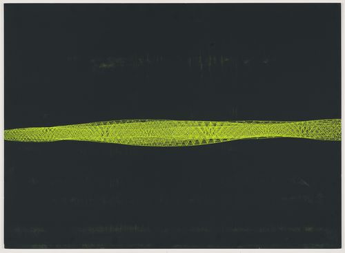 Wireframe perspective of a detail from the space frame for the Galaxy Toyama Gymnasium, Imizu, Toyama, Japan