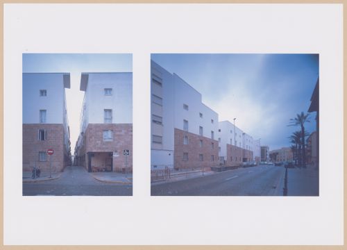 Exterior view of Habitações em Concepcion Arenal during construction, Cadiz, Spain