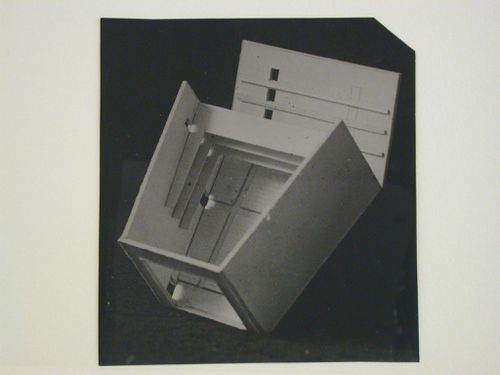 Photograph of a model for a motion picture theater/concert hall for an All-Union Palace of the Arts, Moscow
