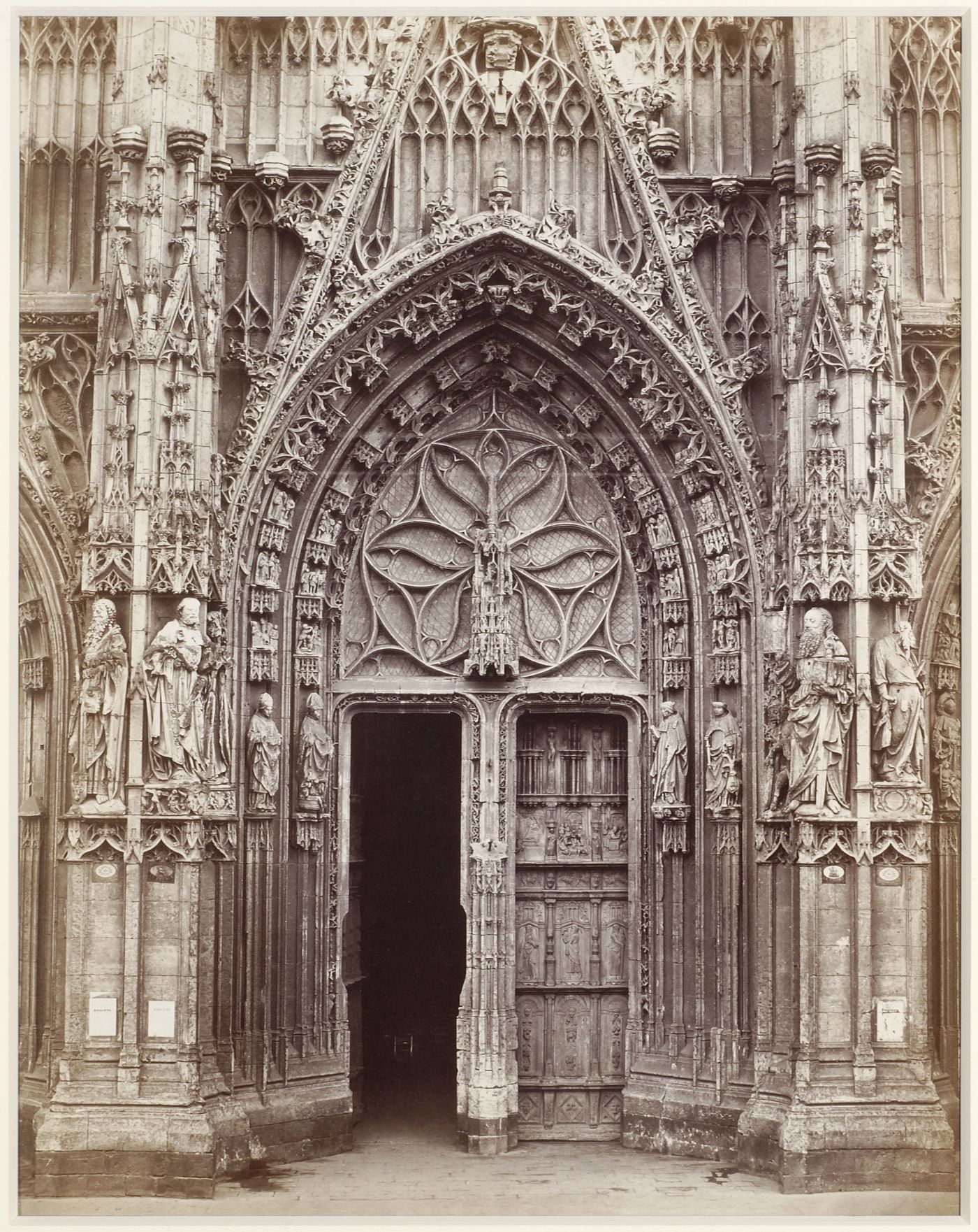 Portal, West Façade, Church of Saint-Vulfran, Abbeville, vor 1859