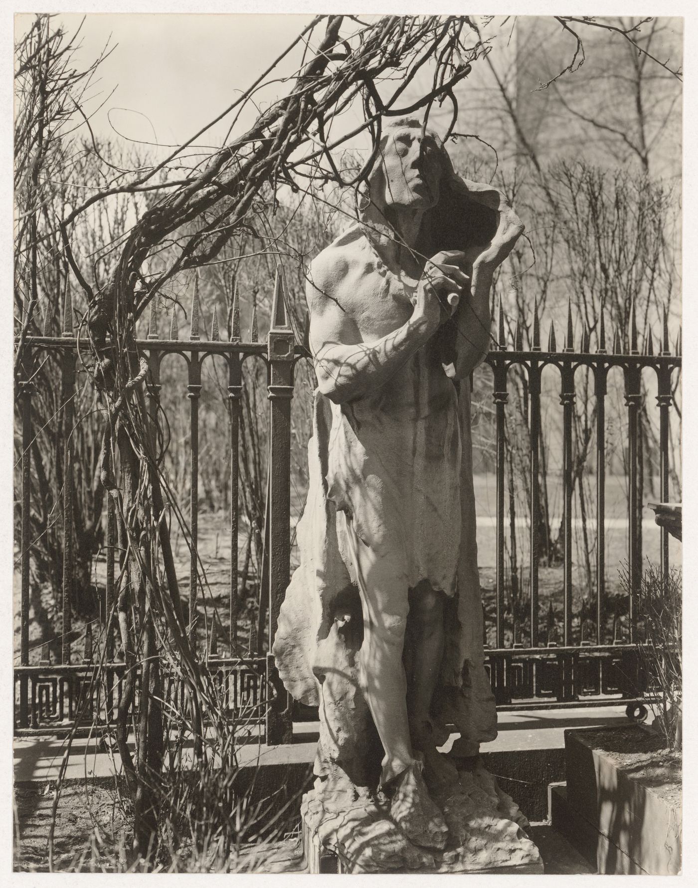 St. Mark's Church: Statue in Courtyard, East 10th Street and Second Avenue, Manhattan