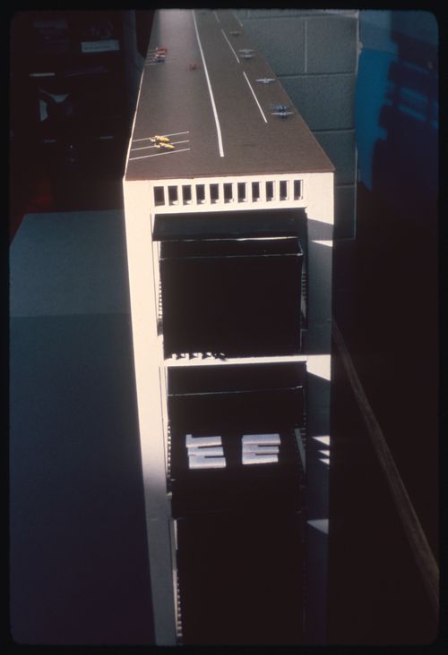 Photograph of a model for La ciudad que necesita la humanidad, Argentina, by Reginald Malcolmson and his students Mary Bylinsky and Dan Roach