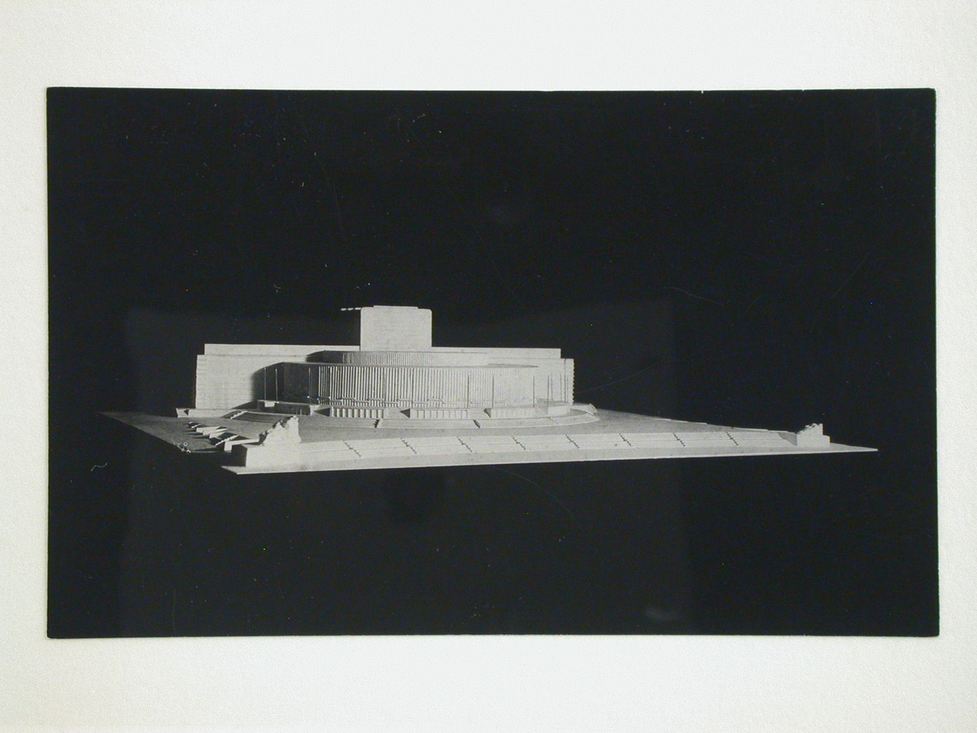 Photograph of a model for the final round of competition for a "synthetic theater" in Sverdlovsk, Soviet Union (now  Ekaterinburg, Russia)