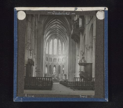 View of choir and apse of Cathédrale de Chartres to west, Chartres, Eure-et-Loir, France