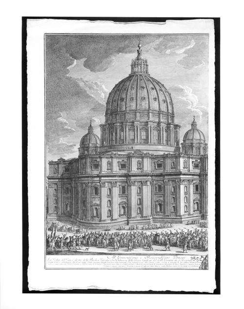 A view from the rear of the cathedral of Saint Peter's, Rome