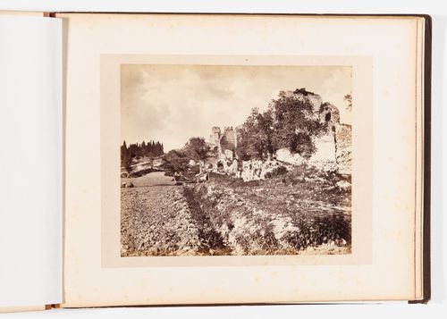 View of a section of the Theodosian Wall, Constantinople (now Istanbul), Ottoman Empire (now in Turkey)