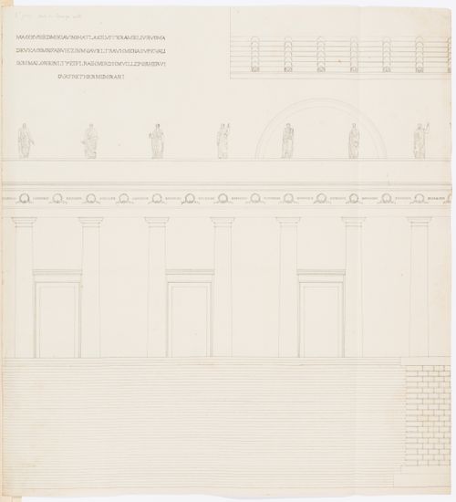 1800 Grand Prix Competition: Partial elevation for an École nationale des beaux-arts