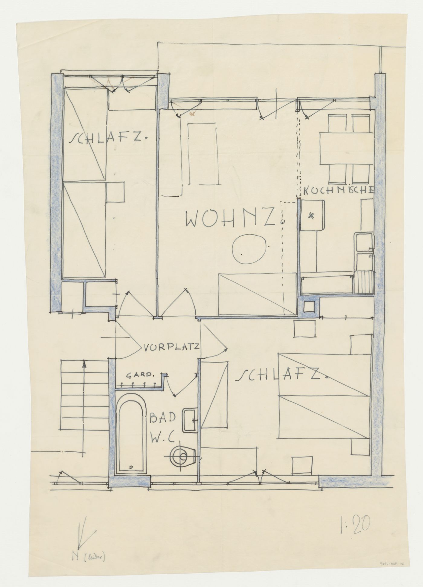 Ground floor plan for an unidentified house, Germany