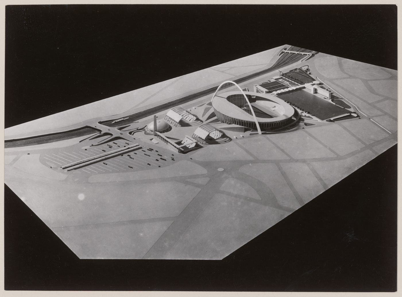 View of model for Maracanã stadium, Rio de Janeiro, Brazil
