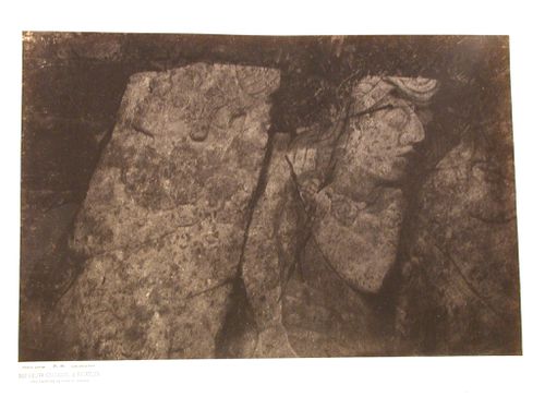 Close-up view of stone bas-reliefs in the East Court of the Palace, Palenque, Mexico