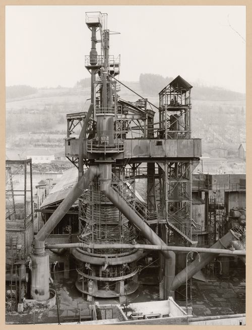View of a blast furnace of Hainer Hütte steel mill, Siegen, Germany