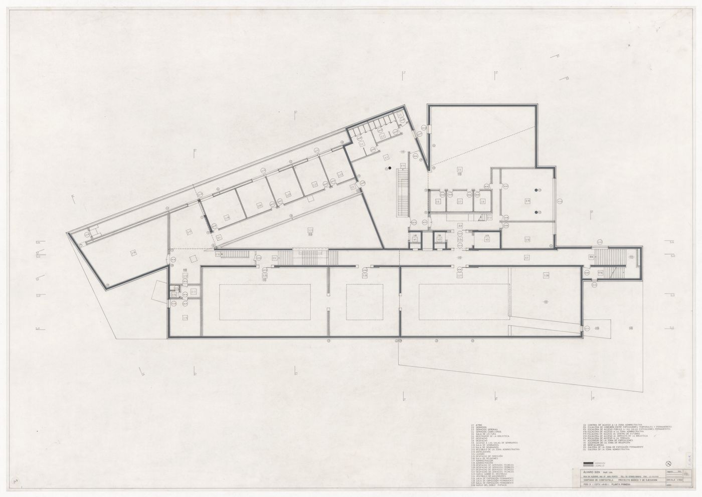 First floor plan for Centro Galego de Arte Contemporânea, Santiago de Compostela, Spain