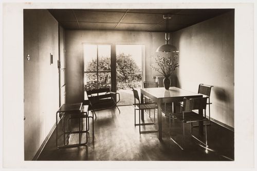 Interior view of the living room of House 17 showing furniture designed by Marcel Breuer, Weissenhofsiedlung, Stuttgart, Germany