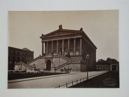 View of the principal façade of the Nationalgalerie [National Gallery], Bodestrasse, Berlin, Germany