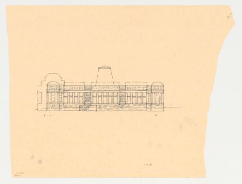 West elevation for the Brooklyn Museum master plan, third phase