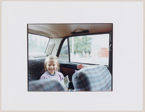Portrait of a girl in the backseat of an automobile, Kaliningrad, Kaliningradskaia oblast', Russia (from the series "In between cities")