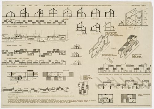 Village housing for CIAM X: plans, sections, elevations, details and axonometrics