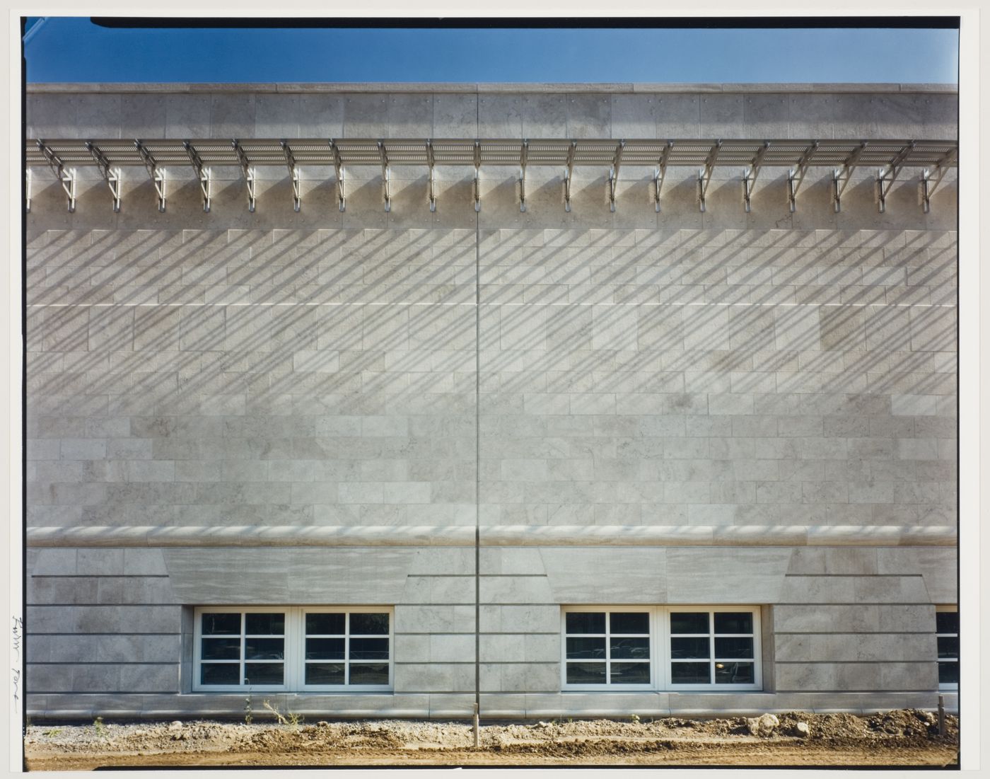 Partial view of the north elevation of the Canadian Centre for Architecture, Montréal, Québec