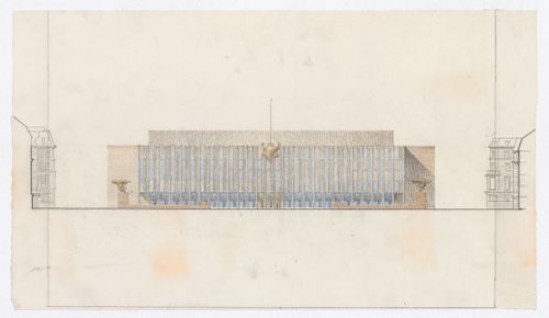 Façade elevation, United States Chancellery Building, London, England
