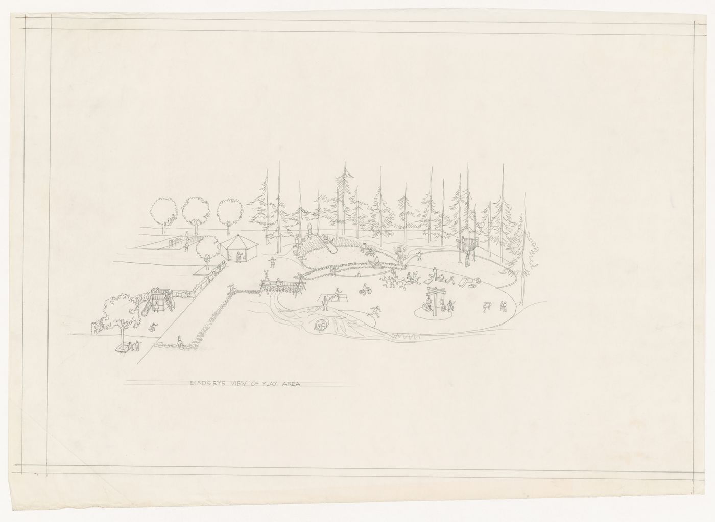 Bird's eye view of play area for Eileen Colbert Home, Vancouver, British Columbia