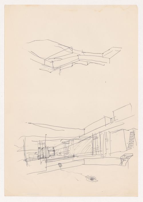 Perspective sketches for Casa Manuel Magalhães, Porto
