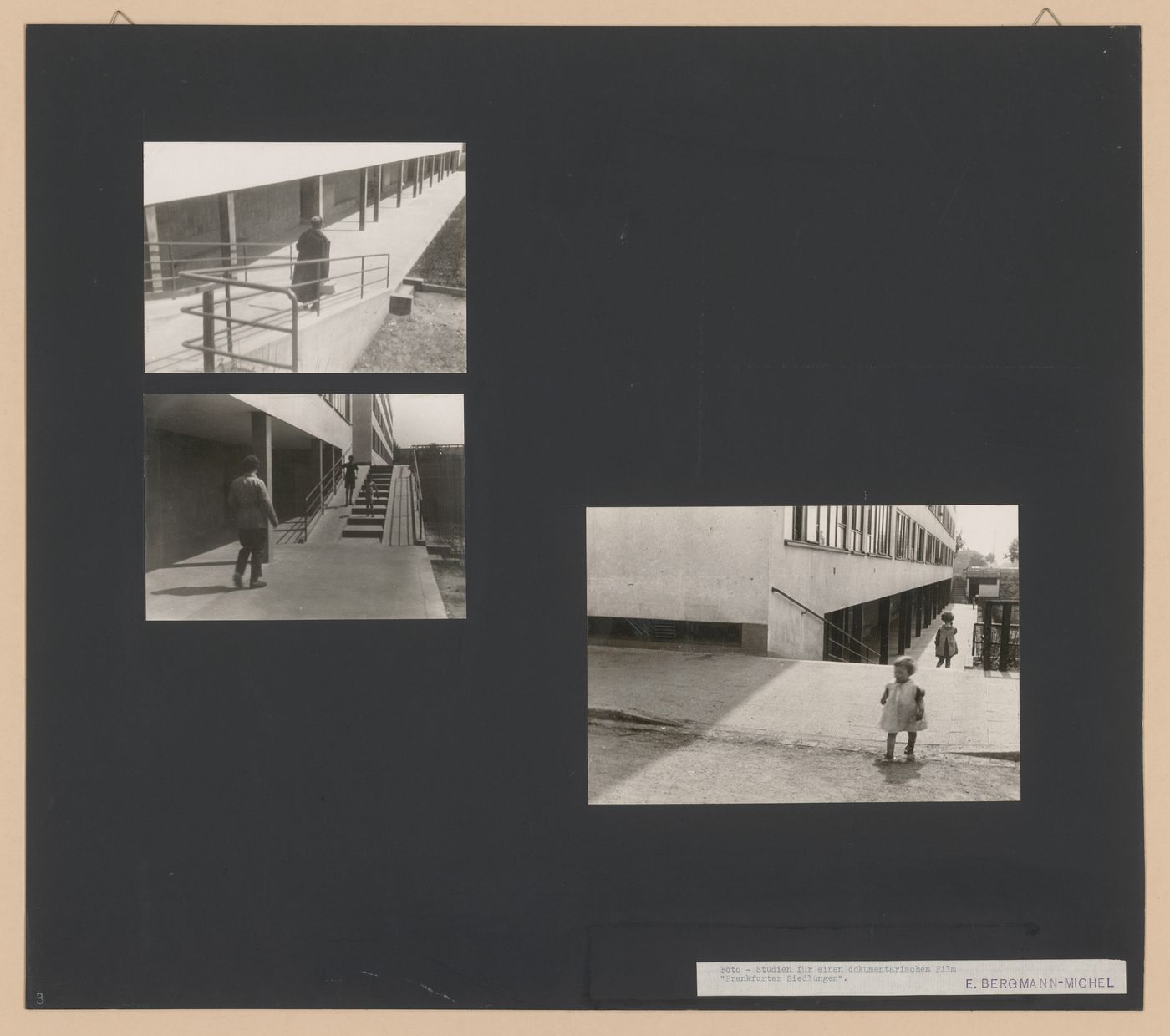 Photo study of a housing project for a documentary film with the working title 'Frankfurter Siedlungen' [Frankfurt Housing Complexes], Frankfurt am Main, Germany