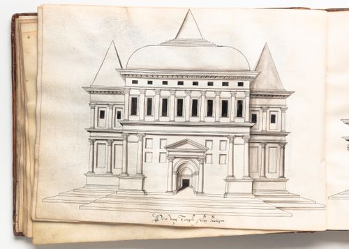 Perspectival elevation for a temple in the antique manner