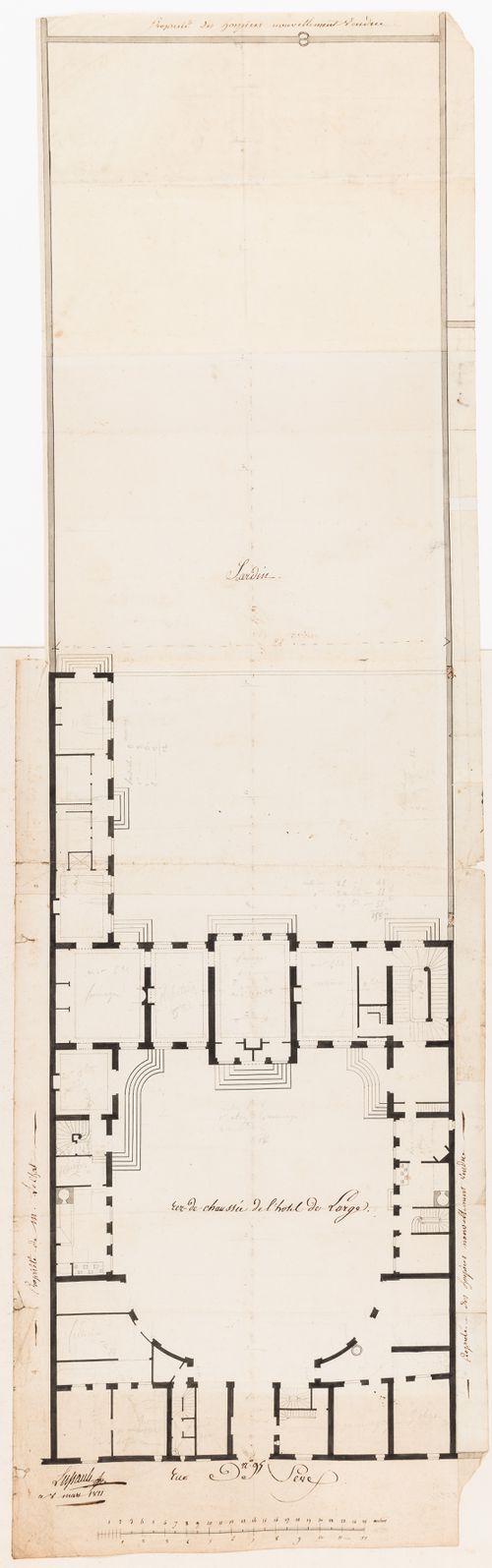 Hôtel de Lorge, Paris: Ground floor plan