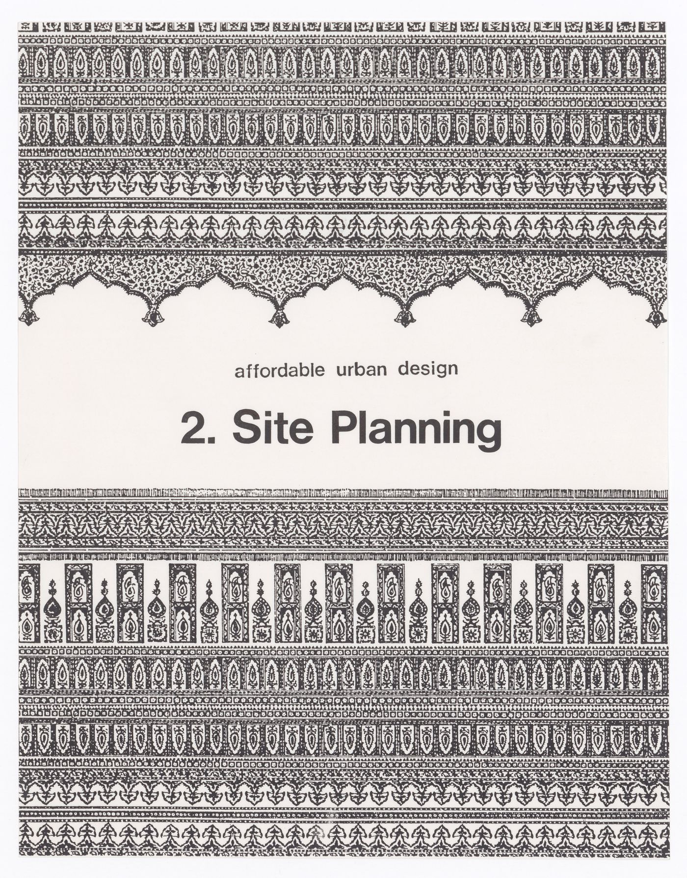 Guide booklet "Site planning" of the "Package 2: Affordable Urban Design" for the Human Settlement Training Packages