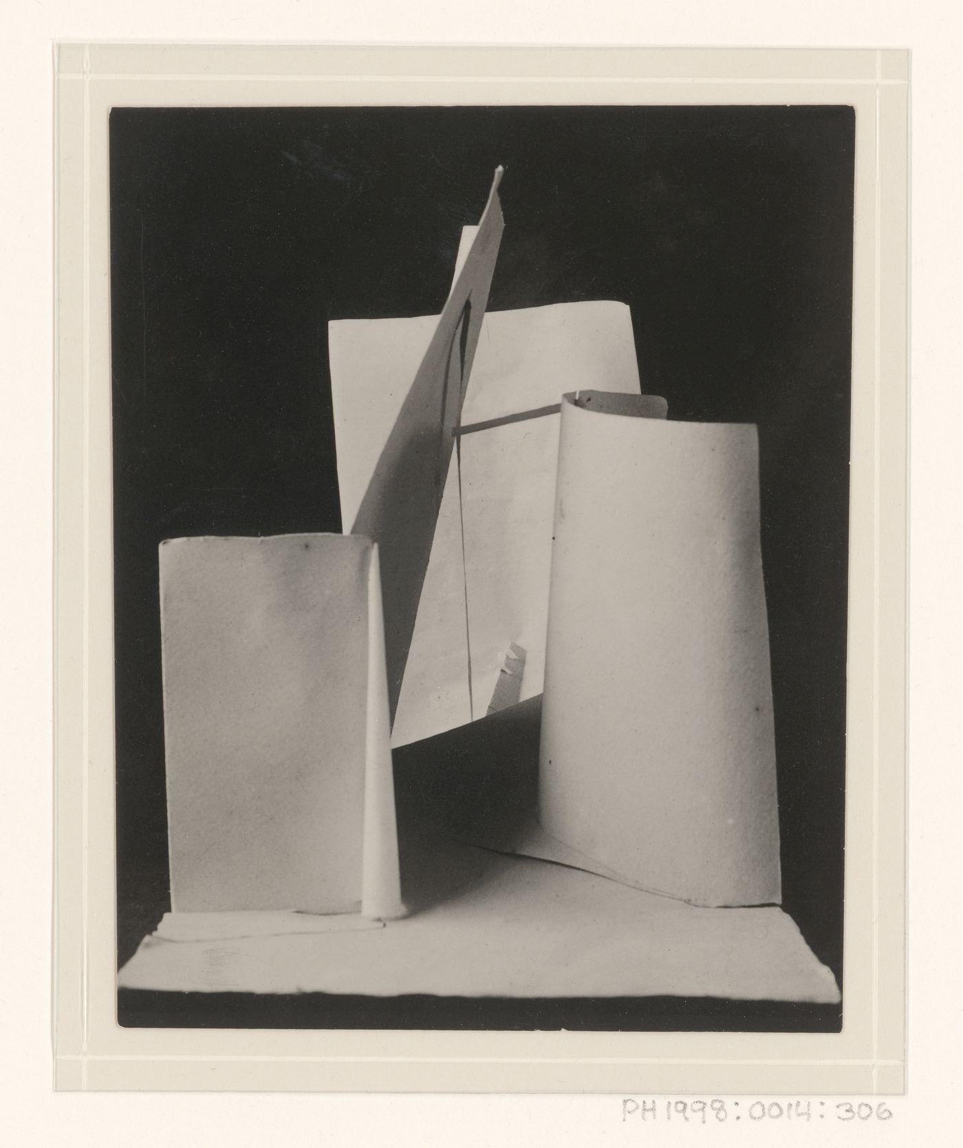 Photograph of a student model by Znamenskii on the topic "Deep Space with Strongly Emphasized Foreground" for the "Space" course at the Vkhutemas (Higher State Artistic Technical Studios), Moscow